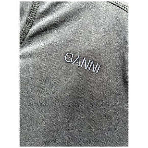 Ganni Light Stretch Jersey Shortsleeve T-Shirt - Phantom~M~NWOT - Picture 3 of 8